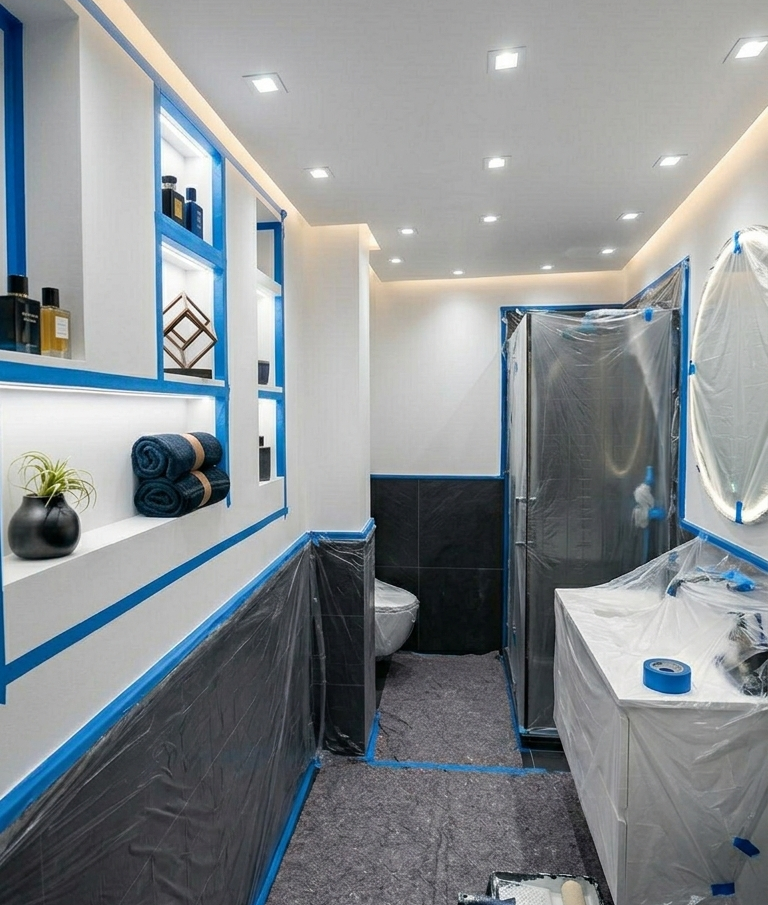 Tinteggiatura bagno professionale